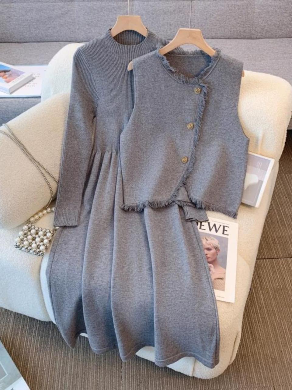 Knit dress set